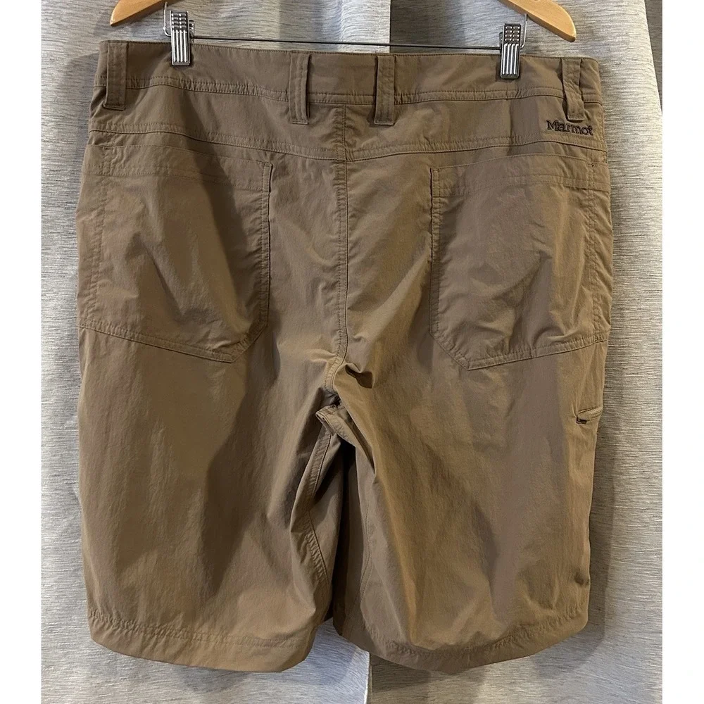 Marmot Shorts Men's 38 Khaki Stretch Performance‎ Nylon Tech Pocket Hike